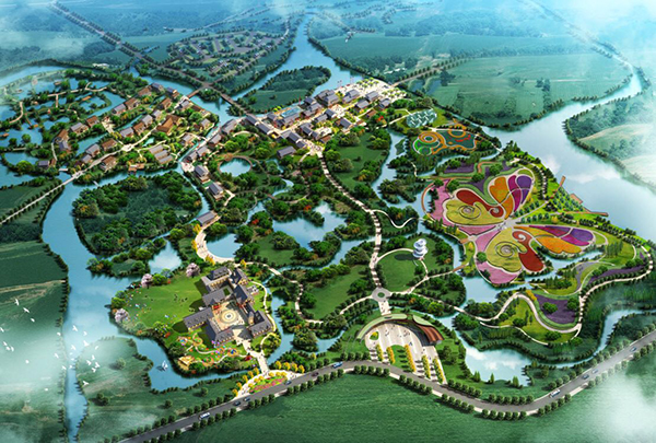 吴兴东部新城西山漾生态湿地景观整治工程三期丝绸小镇浪漫丝艺园景观工程